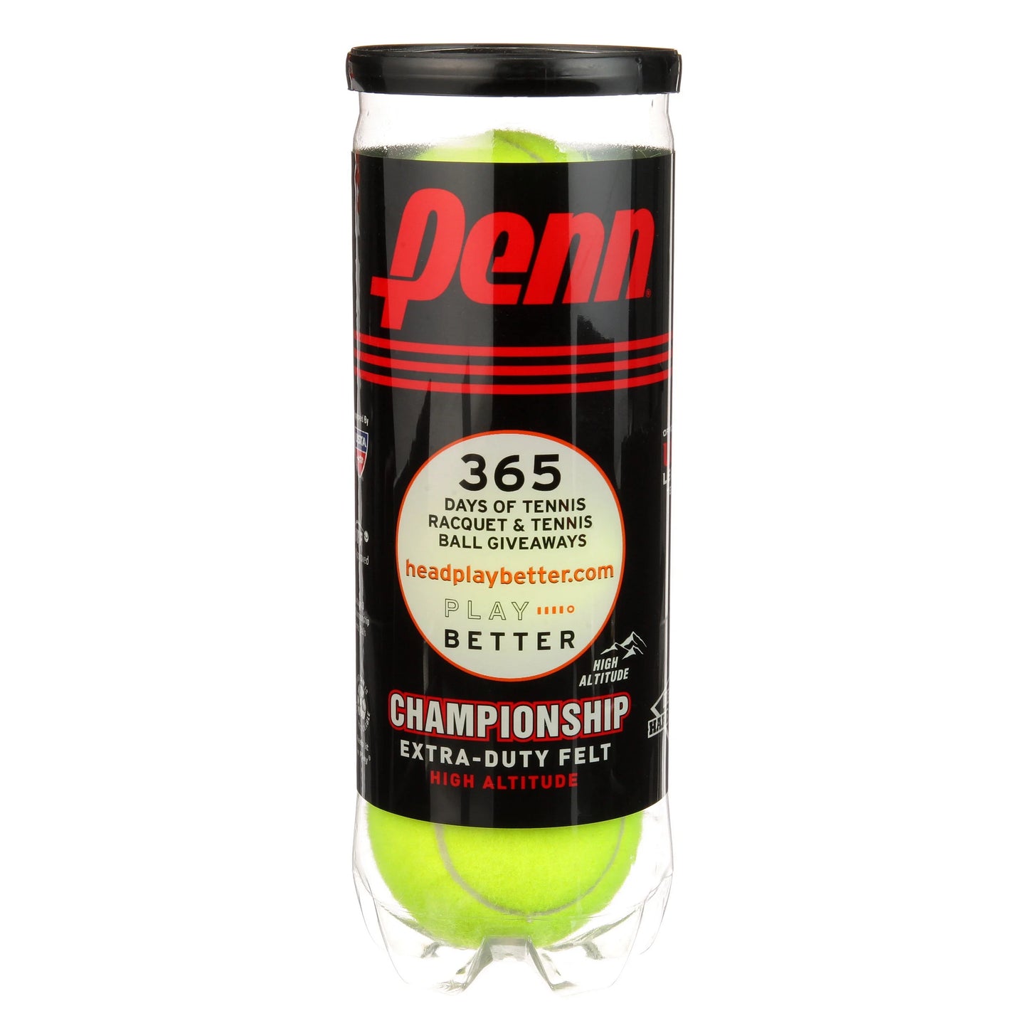 (2 Pack) Championship Extra Duty High-Altitude Tennis Ball Can (3 Balls)