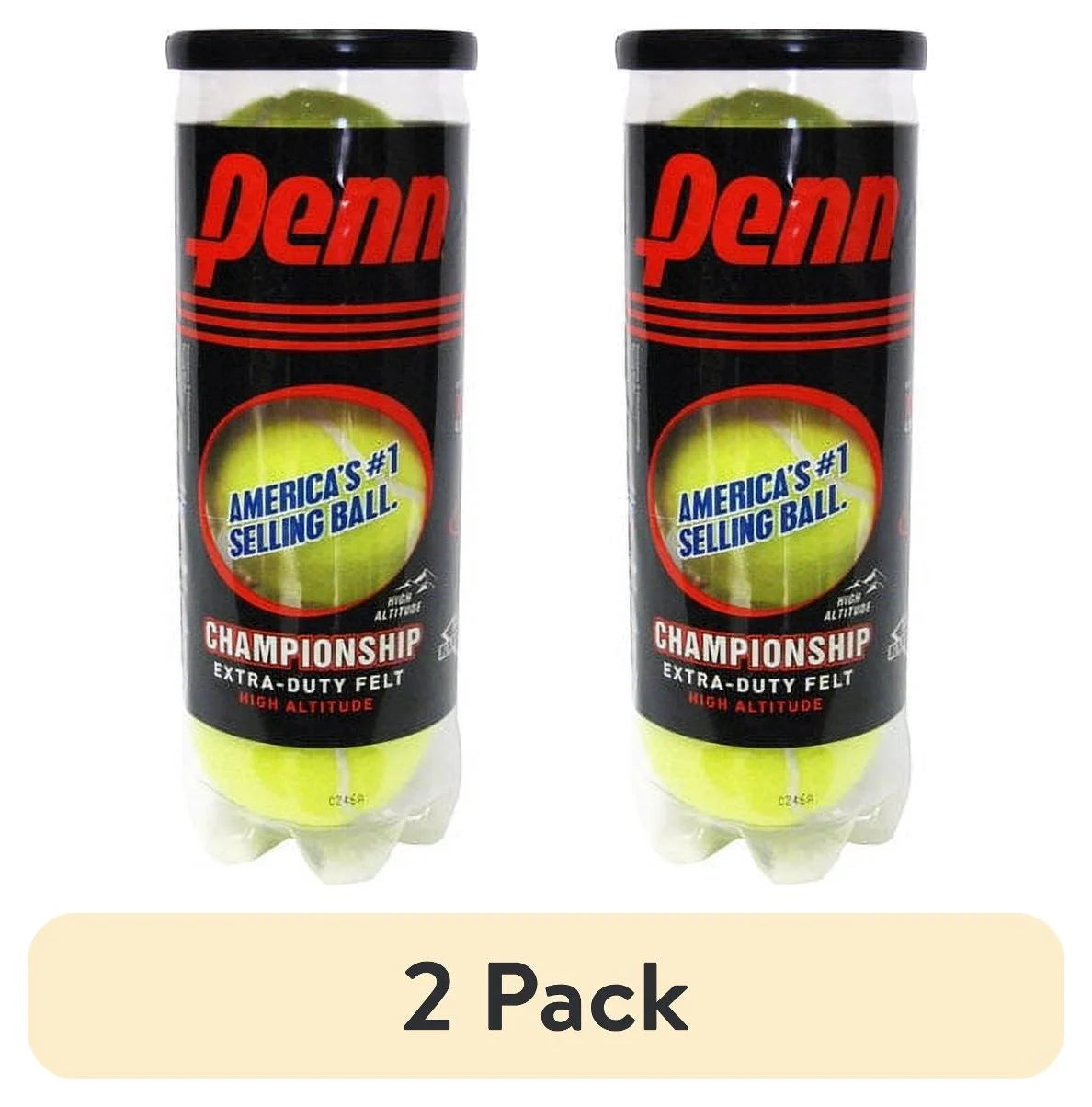 (2 Pack) Championship Extra Duty High-Altitude Tennis Ball Can (3 Balls)